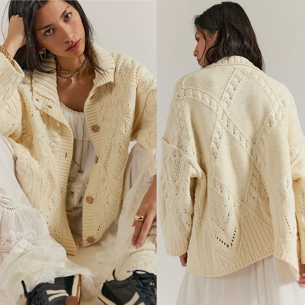 NWT Free People Heart You Cardigan Sweater